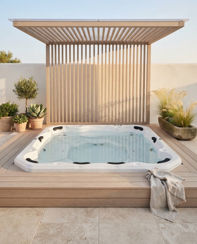 Spa Mónaco en una terraza techada